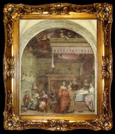 framed  Andrea del Sarto Birth of the Virgin, ta009-2